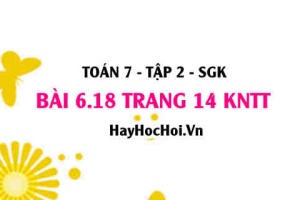 Bài 6.18 trang 14 Toán 7 Tập 2 Kết nối tri thức